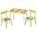 Детский столик Bambi M 501-11 деревянный с двумя стульчиками животные