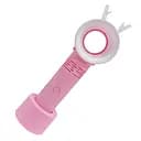 Вентилятор ручной портативный 301AB, с подставкой Розовый