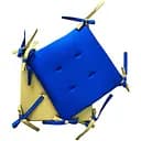 Водоотталкивающая подушка на стул Сине-желтая