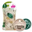 Круглая пустышка Nip Зеленая серия Вишенка, 0-6 мес., зеленый-бежевый, 2 шт. (38589-51)