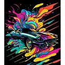 Набор для росписи по номерам Блеск авто, Strateg, на черном фоне, 30x40 см, FH-5