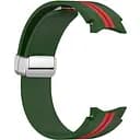 Ремінець для Samsung Galaxy Watch 5 44mm - зелено-червоний ширина кріплення 20мм силікон Watchbands Cls-line (W19-6WB61136966)