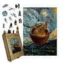 Дерев'яний фігурний пазл Грогу Ван Гога, А1, Дерев'яна коробка 500+ елементів