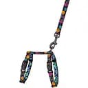 Шлея для кошек и собак мелких пород BronzeDog Urban Art Диско с поводком XXS 15-23 см