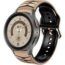 Ремінець для Samsung Galaxy Watch 4 Classic 42mm - бежево-чорний ширина кріплення 20мм силікон Watchbands Scales (W19-9WB66906967)