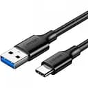 Кабель Ugreen US184 USB 3.0 to USB Type-C Male Cable Nickel Plating 2.4A 2 м чорний (20884)