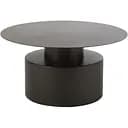 Кофейный столик J-line металлический с круглой столешницей 41 см черный (46190)