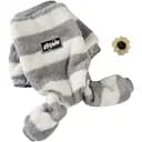 Пижама Ginger для животных S Holapet плюш полоска серо-белая ОГ-35 см Д-25 см