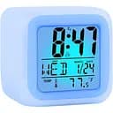 Настільний годинник Glowing LED Color Change на батарейках з термометром і будильником
