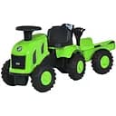 Каталка-толокар M 6154 детская с музыкальным рулем и багажником, зеленая