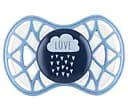Силиконовая симметричная пустышка Nuvita Air55 Cool Love, 6-12 мес., темно-синий (NV7085CB)
