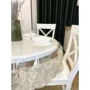 Силіконова скатертина з бежевим мереживом Арка 15 см 240х160 см