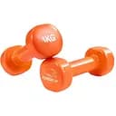 Гантели виниловые PowerPlay 4125 Achilles 2 шт. x 1 кг оранжевые (14067)