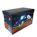 Текстильный ящик для игрушек C 68851-3 складной с рисунком космоса 31 х 60 х 35 см