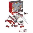 Парковка MH 079 Літак з підсвічуванням і звуком, 3 металопластикові машини та наліпки, у коробці