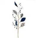 Веточка декоративная Yes! Fun Листья с кристаллами 78 см синяя (974731)
