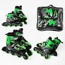 Роликові ковзани Best Roller, розмір 38-42, PU колеса, зелений, 76903-L