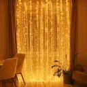 Новорічна гірлянда кімнатна штора Garlando D600LED3MY 3х3 м 600 LED Хвойна лапа Жовте світло 