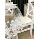 Силіконова скатертина з молочним мереживом Петек 15 см 320х160 см