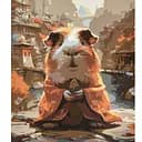 Набір для розпису по номерах Затишок маленького світу, Strateg, 40x50 см, VA-4623