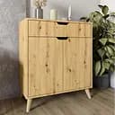 Комод у вітальню з ніжками в кольорі Горіх світлий М-ЗОН Борн 750 Дуб Артизан (MZN-031044)