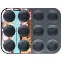 Уценка. Форма для выпечки маффинов Ardesto Tasty baking, 12 шт, 35х26,5х3 см, темно-серый (AR2305T)