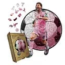 Деревянный фигурный пазл Зажигательный Месси, А4, Картонная коробка 100 элементов