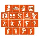 Набір трафаретів для біо-тату Fortnite Fortnite_5x5_18_1