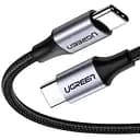 Кабель Ugreen US261 USB 2.0 C M/M Round Cable Nickel Plating Aluminum Shell 2 м серый черный (50152)