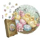 Деревянный фигурный пазл Солнечные писанки, А4, Деревянная коробка 100 элементов