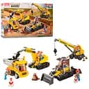 Конструктор детский SLUBAN Строительная техника, M38-B0810, 465 деталей, фигурки персонажей