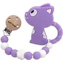 Прорізувач силіконовий Baby Team з ланцюжком (4055_котик)