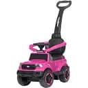 Каталка-толокар Bambi M 4564B 2-в-1 рожевий з батьківською ручкою, музикою та світлом