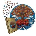 Деревянный пазл Мандала Дракона, А4, Деревянная коробка 100 элементов