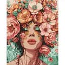 Алмазна мозаїка Дівчина у квітах AMO8029, 40х50 см