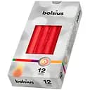 Свечи Bolsius конусные 24.5х2.4 см красные 12 шт. (356841.1)