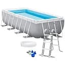 Басейн каркасний Intex 26790 прямокутний 400x200x122 см 8418 л з драбиною і насосом-фільтром