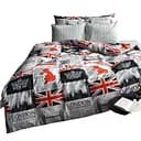 Комплект постільної білизни Novita Бязь, полуторний, сірий (23903)