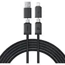 Кабель Baseus Versatile Two-for-Two Fast Charging Cable U+C to C+L 60W 2 м Cosmic Черный