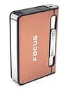 Портсигар на 10 сигарет с зажигалкой FOCUS №HL-149 Pink (18316)