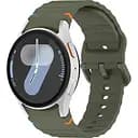 Ремінець для Samsung Galaxy Watch 4 44mm - темно-зелений ширина кріплення 20мм силікон Watchbands Seven Pro (W49-2WB27495918)