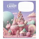 Зошит учнівський Школярик Candy world 012-3266C-2 у косу лінію 12 аркушів