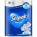 Полотенце бумажное кухонное Selpak 12 рулонов.