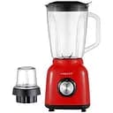 Блендер Sokany SK-168 з пластиковою чашею 1.5 л для коктейлів з кавомолкою стаціонарний 500 Вт червоний