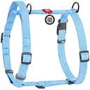 Шлея для собак Waudog Re-cotton H-образная с QR паспортом светоотражающая L 60-85 см голубая