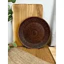 Тарілка 26 см керамічна (глиняна) різьблена Декор