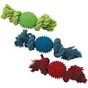 Іграшка для собак Croci CaniAMici Вініловий шипований м'яч з канатом різні кольори 25 см