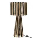 Лампа J-Line з металу з декором з переробленого паперу 70 см бежева-чорна (41978)