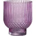 Ваза J-Line стеклянная рельефная розовая 22 см (92498)