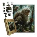 Деревянный фигурный пазл Леший, А5, Картонная коробка 35 элементов